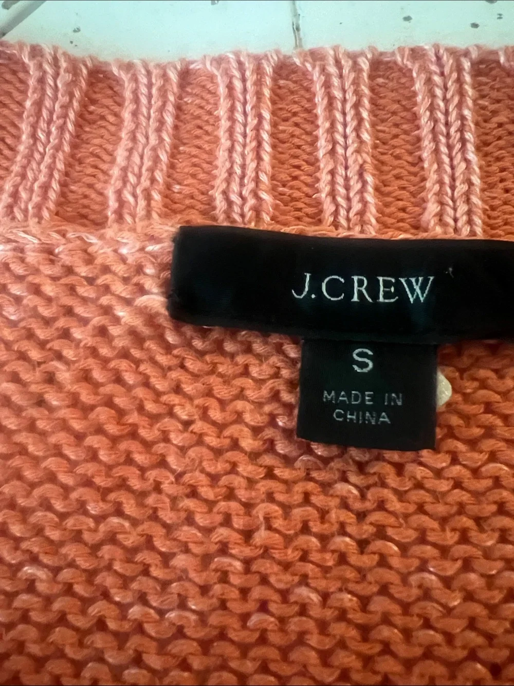 J. Crew Coral Pink Crewneck Sweater